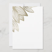 ゴールドチューリップの花 | ウェディング 招待状 (裏面)