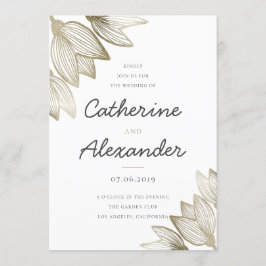 ゴールドチューリップの花 | ウェディング 招待状