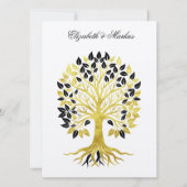 ゴールドツリーオブライフ タイムレス ソフィスティケート ウェディング 招待状 (裏面)