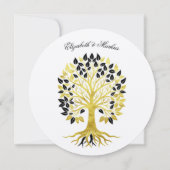 ゴールドツリーオブライフ タイムレス ソフィスティケート ウェディング 招待状 (裏面)