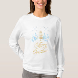 ゴールドツリー メリークリスマス Tシャツ