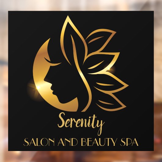 ゴールドティント 女性専用 サロン＆スパ ショップ ウィンドウサイン (シート2)