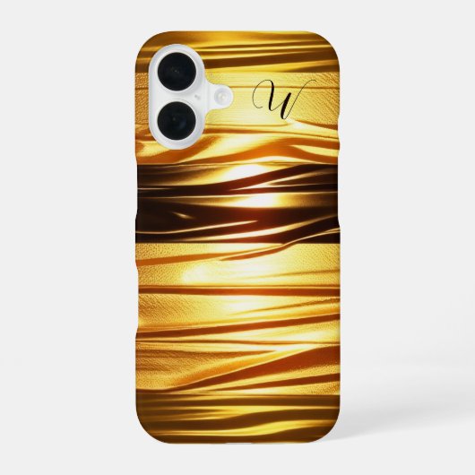 ゴールドテクスチャー iPhone 16ケース (裏面)