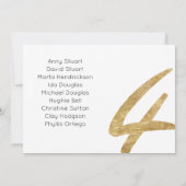 ゴールドテーブル4 テーブルナンバー 結婚式 席札カード (裏面)