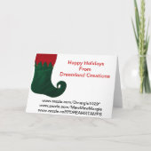 ゴールドデザイナークリスマステンクユーカード シーズンカード (裏面)