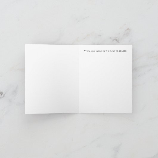 ゴールドトロピカルクリスマスアート 折りたたみ式グリーティングカード カード (内部)