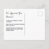 ゴールドトロピカルサンキュー ロゴ ビジネス ポストカード (裏面)