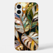 ゴールドトロピカルリーフラグジュアリーフォンケース Case-Mate iPhoneケース (裏面)