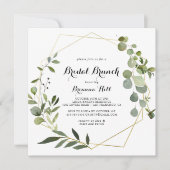 ゴールドトロピカルリーフ ブライダルランチ ブライダルシャワー 招待状 (正面)