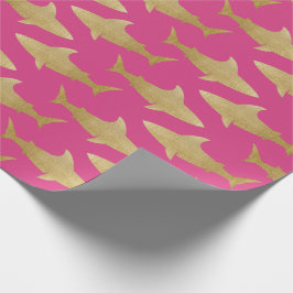 ゴールドトーンシャークラッピング紙 ラッピングペーパー