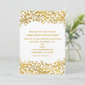 ゴールドトーン ベイビーズブレス ホワイト エレガント インビテーション (スタンド正面)