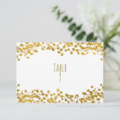 ゴールドトーン ベイビーズブレス ホワイト エレガント テーブルナンバー (スタンド正面)