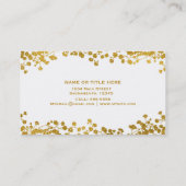 ゴールドトーン ベイビーズブレス ホワイト エレガント フラワーズ 名刺 (裏面)