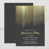 ゴールドドット卒業式招待状 招待状 (正面/裏面)