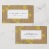 ゴールドドット クラフトペーパー モダンメイクアップアーティスト 名刺 (正面/裏面)