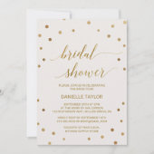 ゴールドドット ブライダルシャワー 招待状 (正面)