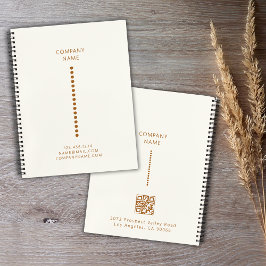 ゴールドドット ミニマリスト シンプル QR コード クリーム ノートブック