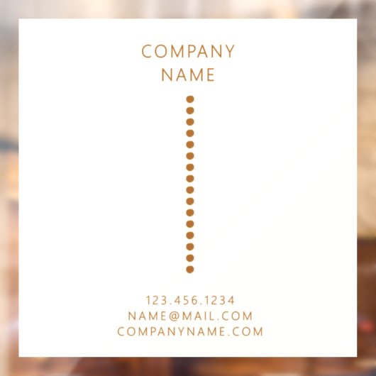 ゴールドドット ミニマル シンプル QRコード クリーム ウィンドウサイン (シート2)