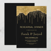 ゴールドドリップグリッターのリハーサル 招待状 (正面/裏面)