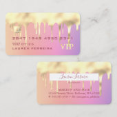 ゴールドドリップ パープルレインボー クレジットカード 名刺 (正面/裏面)