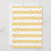 ゴールドドレス黒肌プリンセス スウィート16 招待状 (裏面)