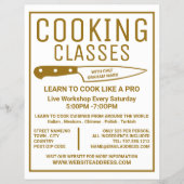 ゴールドナイフ, グルメ, 調理教室の広告 チラシ (正面)