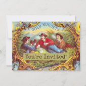 ゴールドナゲット：アンティークシガーラベル ワールドウェストアート 招待状 (正面)