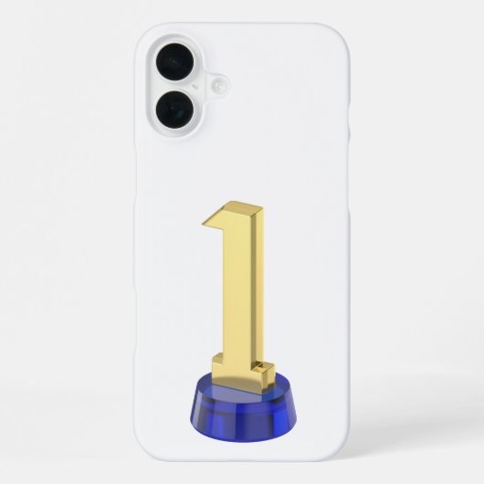 ゴールドナンバーワントロフィー iPhoneケース (裏面)