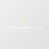 ゴールドハサミ ビューティー ヘア メイク サロン ウィンドウサイン (シート)