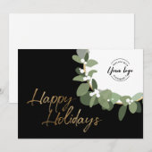 ゴールドハッピーホリデーズリース オーダーロゴ 業務用 シーズンカード (正面/裏面)