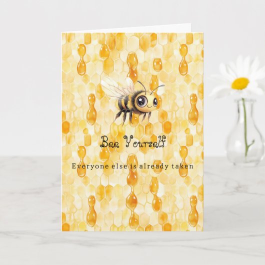 ゴールドハニーのBee Yourself カード (小さな植物)