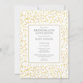 ゴールドハーツコンフェッティ ブライズメイドランチョン 招待状 (正面)