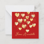 ゴールドハートのカード ノートカード (裏面)