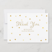 ゴールドハートのコンフェッティスクリプト ありがとう サンキューカード (正面)