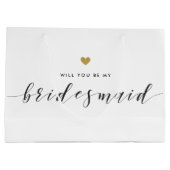 ゴールドハートのブライズメイド提案ギフトバッグ ラージペーパーバッグ (裏面)