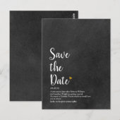 ゴールドハートスクリプト セーブザデート 定義 ポストカード (正面/裏面)