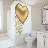 ゴールドハートバスルームカーテン シャワーカーテン (インサイチュ)