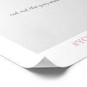 ゴールドハートピンクフラワーブライダルシャワーフォトプロップ ポスター (角)