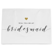 ゴールドハート ブライズメイド プロポーズ ギフトバッグ (正面)