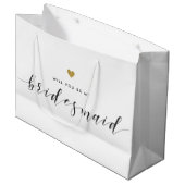 ゴールドハート ブライズメイド プロポーズ ギフトバッグ (正面アングル)