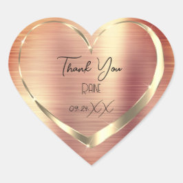 ゴールドハート ブライダル サンクス 16歳の誕生日 ローズ ハートシール