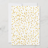 ゴールドハート ブラック＆ホワイト スクリプト セーブ・ザ・デート 招待状 (裏面)