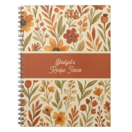 ゴールドハーベスト ボタニカル レシピ ブック + 名前 ノートブック