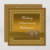 ゴールドバタフライ・アニバーサリー・パーティー招待状 招待状 (正面/裏面)