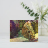 ゴールドバタフライ、クリムト、アート、蝶のアート ポストカード (スタンド正面)