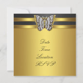 ゴールドバタフライ 50周年結婚記念日パーティー 招待状 (裏面)