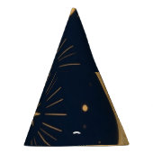 ゴールドバランス 太陽と月の天体パターン パーティーハット (右)