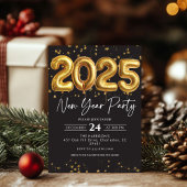 ゴールドバルーン新年のパーティー2025 招待状