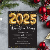 ゴールドバルーン新年のパーティー2025 招待状