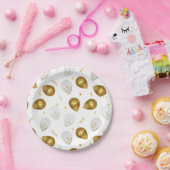 ゴールドバルーン＆コンフェッティパーティプレート ペーパープレート (パーティー)